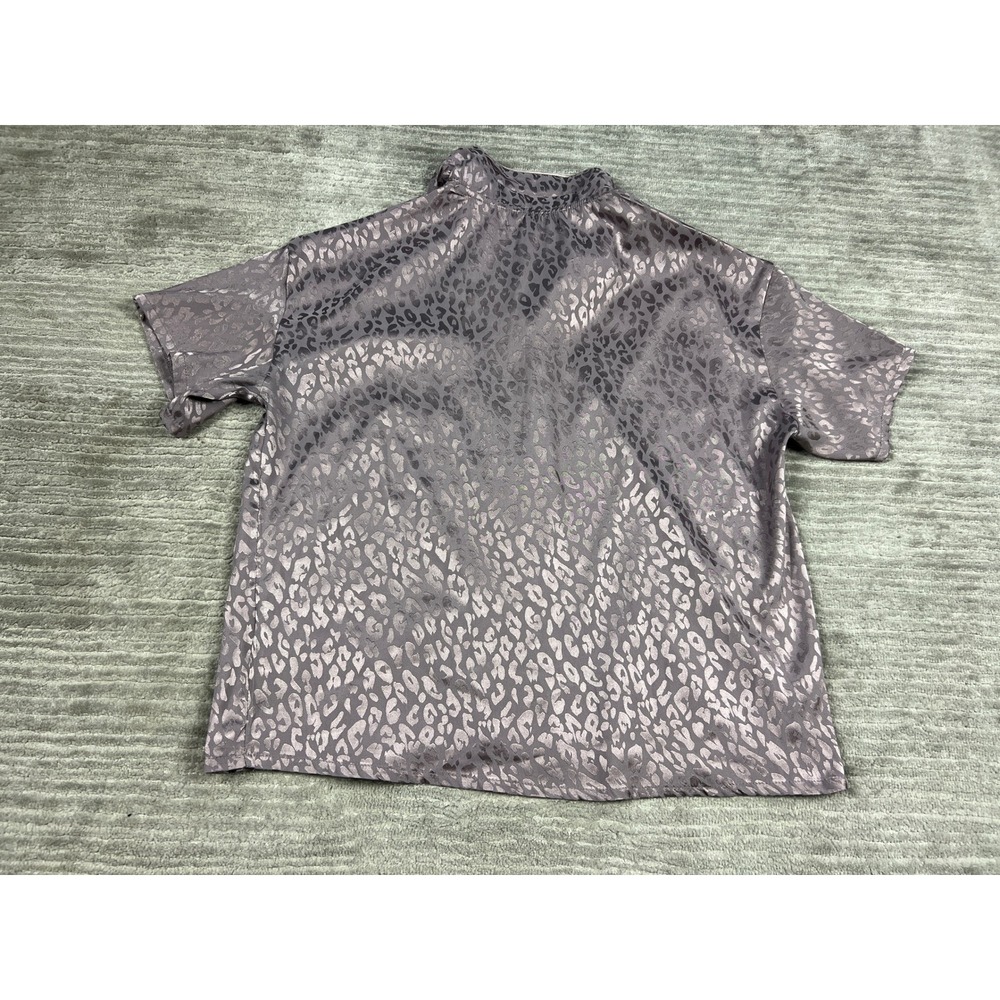 BCBGMAXAZRIA Pajama Set Womens Medium Mauve Leopard Satin Jacquard 2pc Lounge - Picture 8 of 16